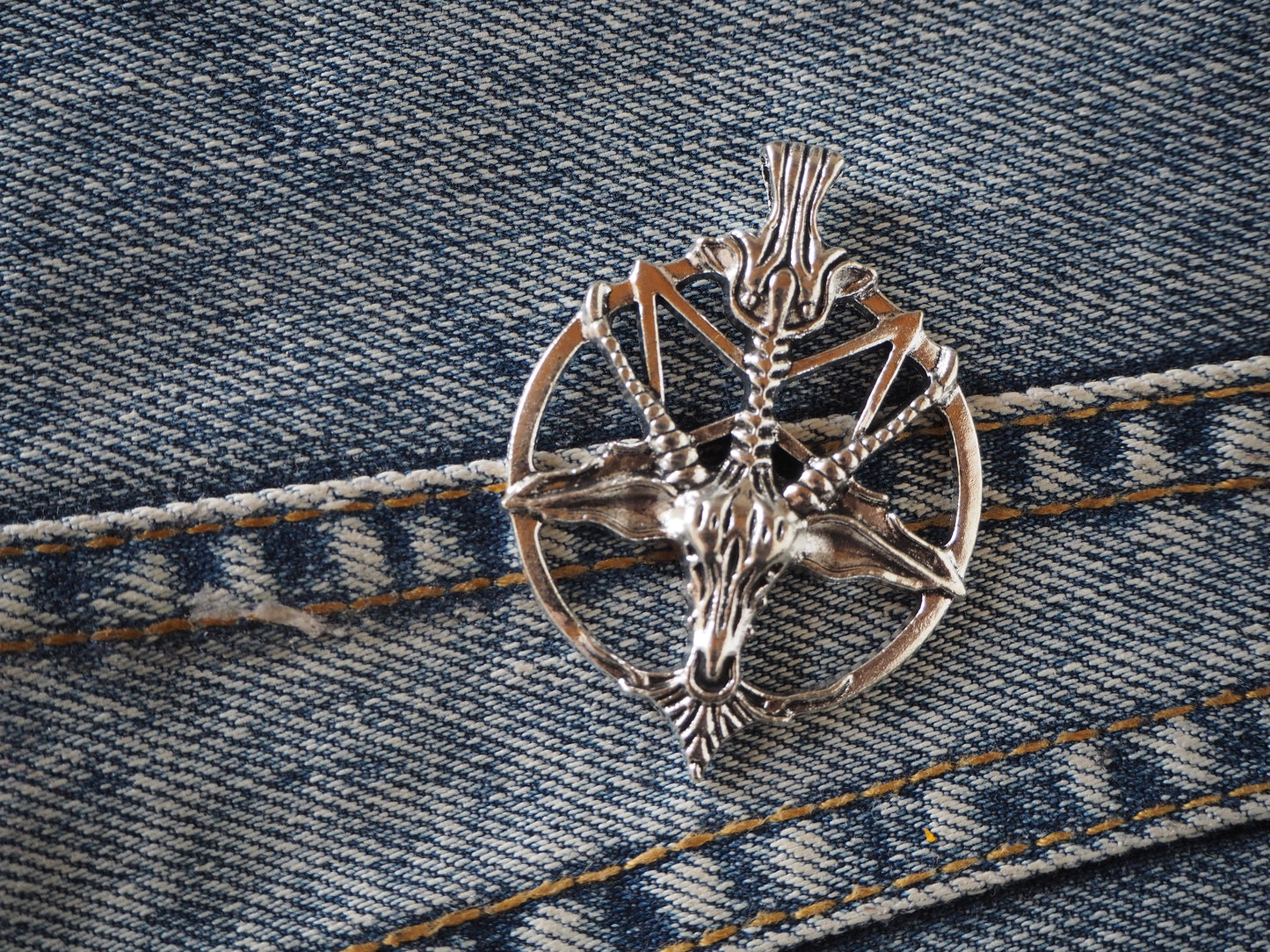 Goat Pentagram Baphomet Metal Pendant