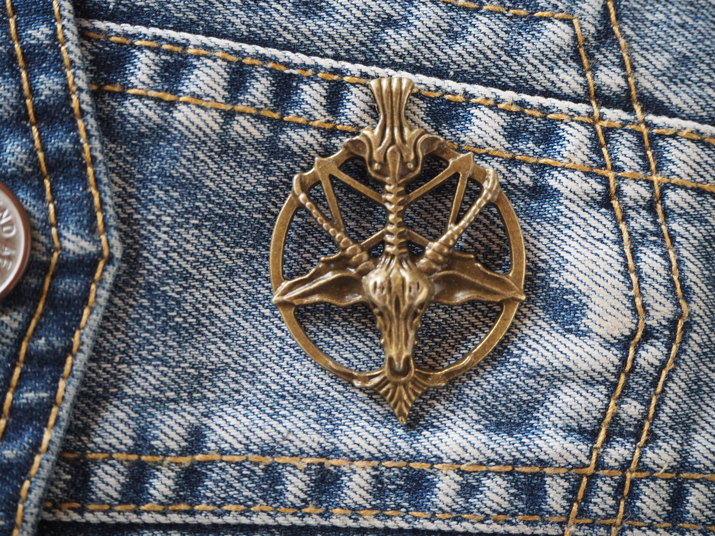 Goat Pentagram Baphomet Metal Pendant
