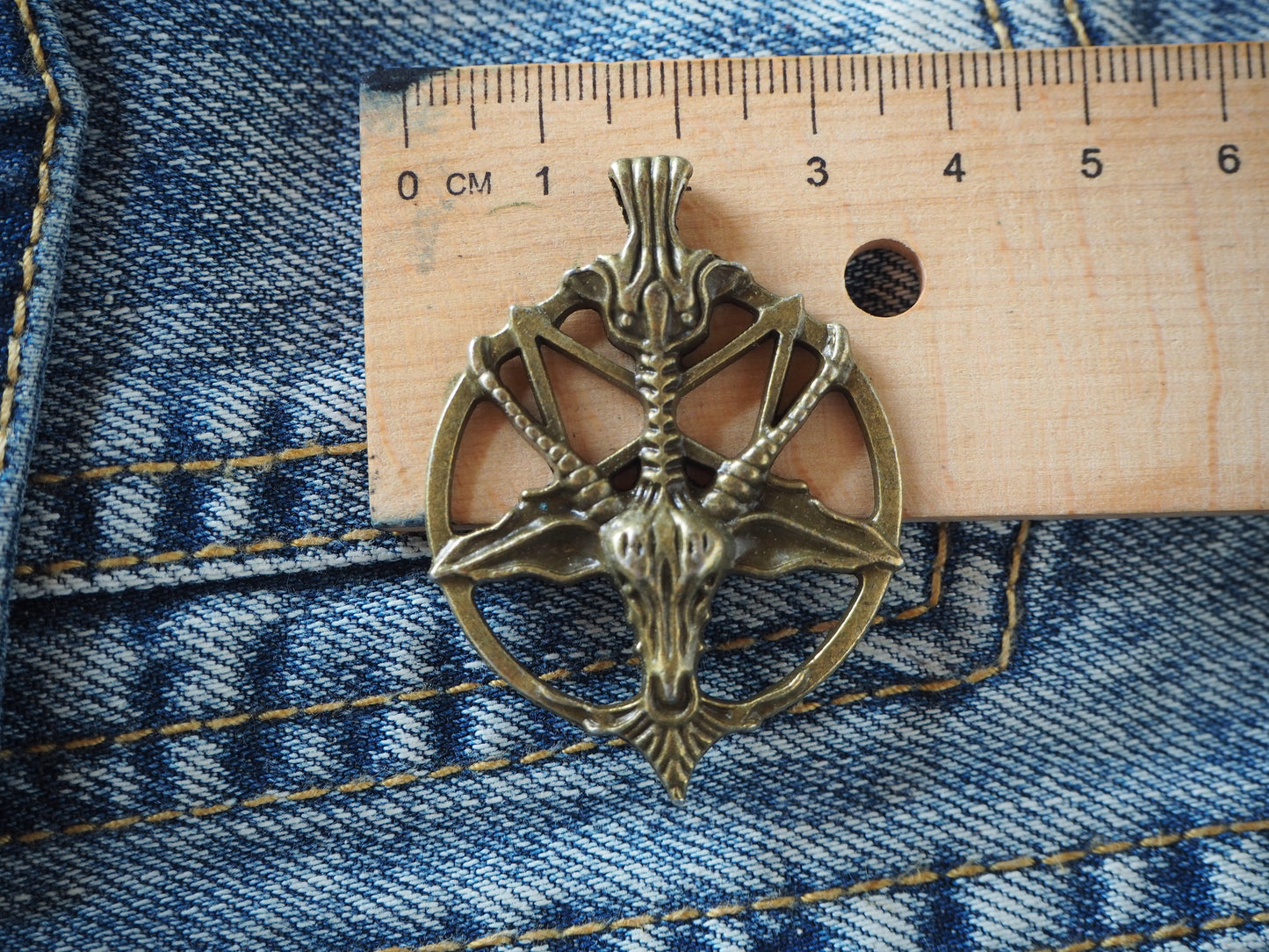 Goat Pentagram Baphomet Metal Pendant