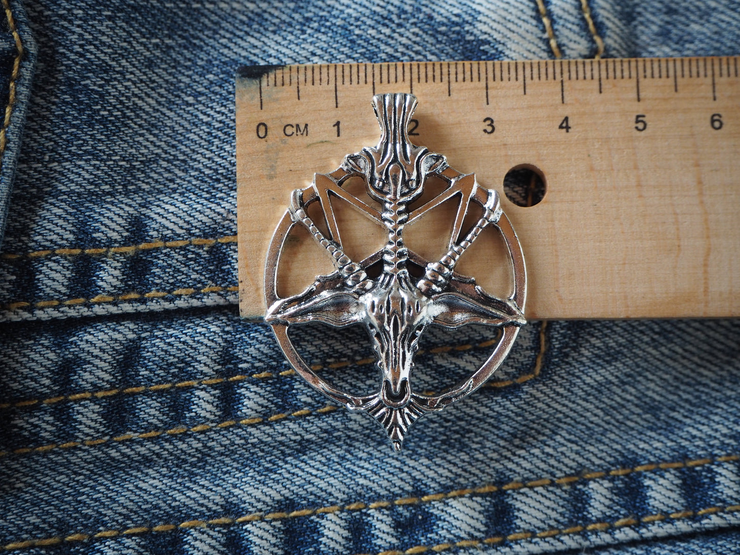 Goat Pentagram Baphomet Metal Pendant