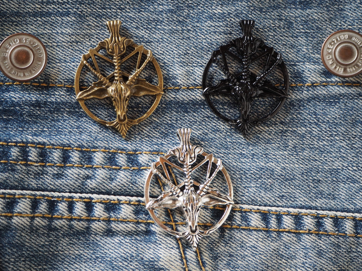 Goat Pentagram Baphomet Metal Pendant