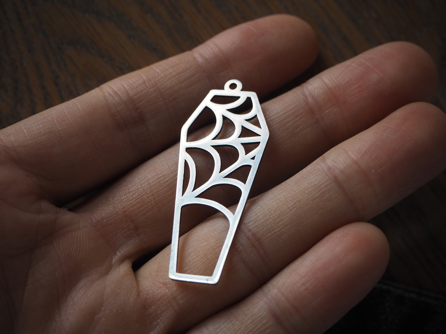 Coffin Gothic Metal Pendant