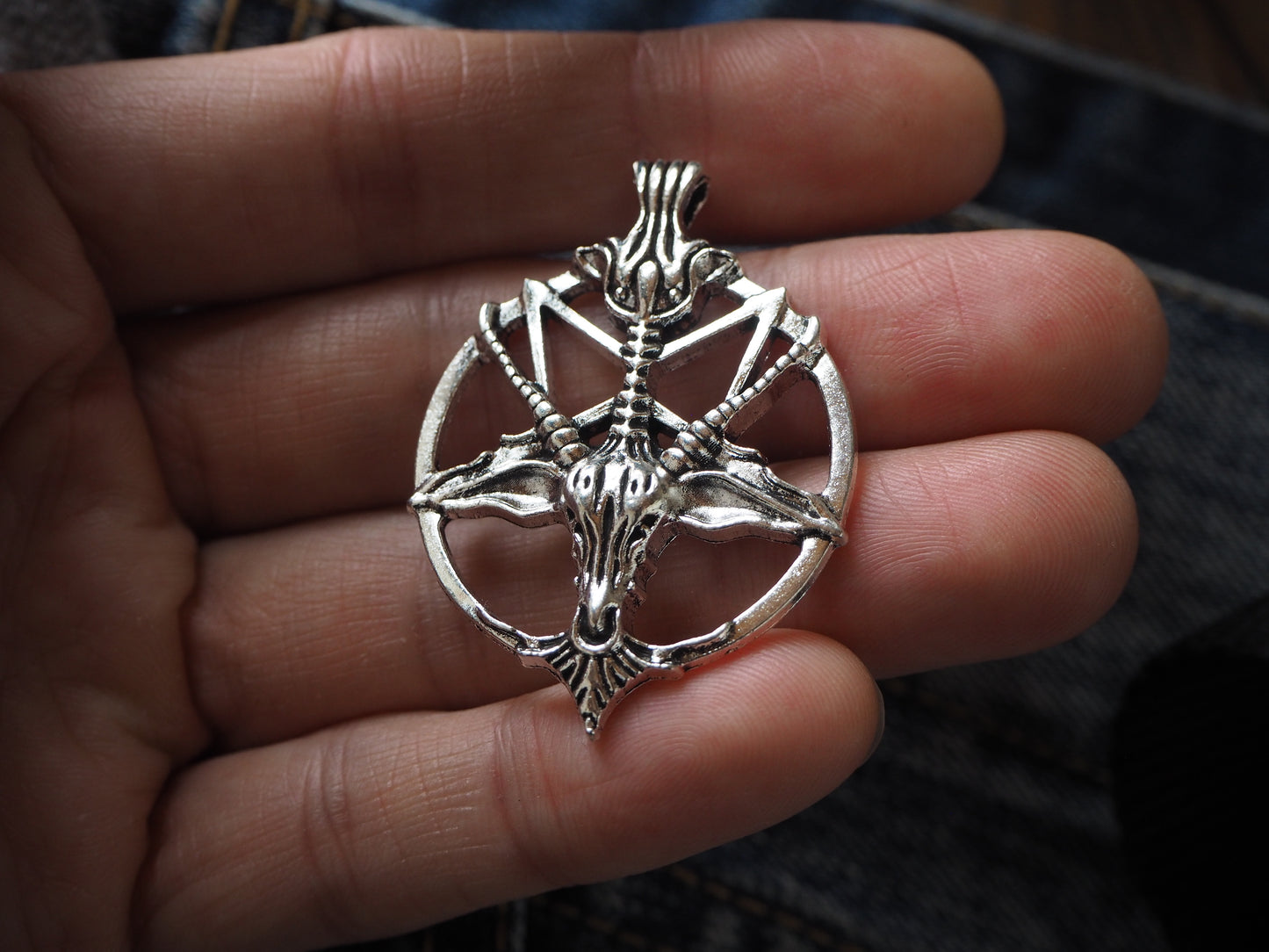 Goat Pentagram Baphomet Metal Pendant