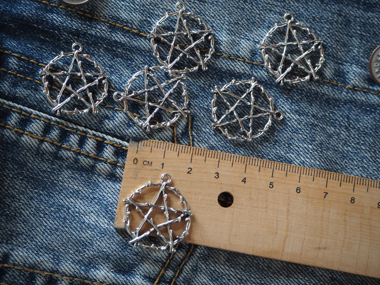 Pentagram Witch Metal Pendant