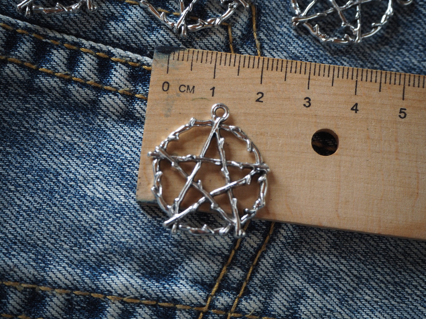 Pentagram Witch Metal Pendant