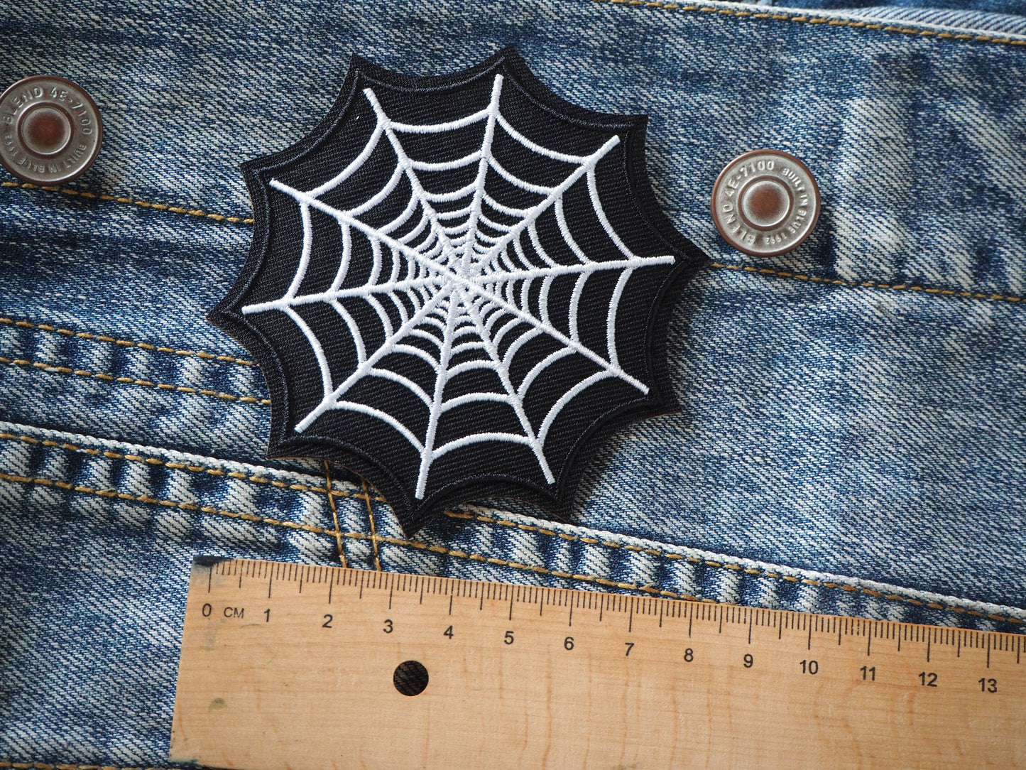 Spider Web Embroidered patch