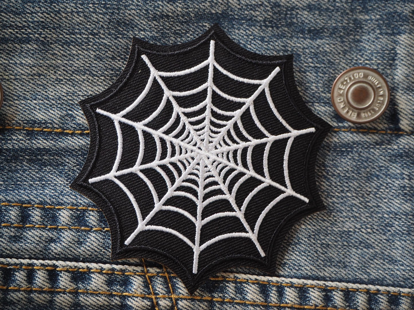Spider Web Embroidered patch