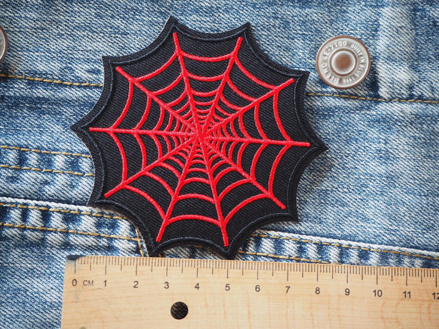 Spider Web Embroidered patch