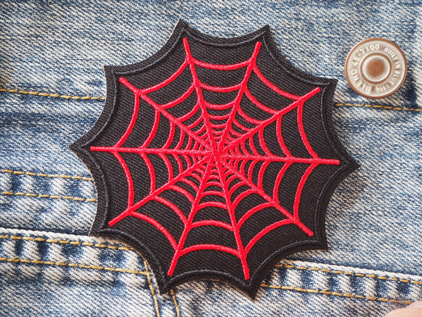 Spider Web Embroidered patch