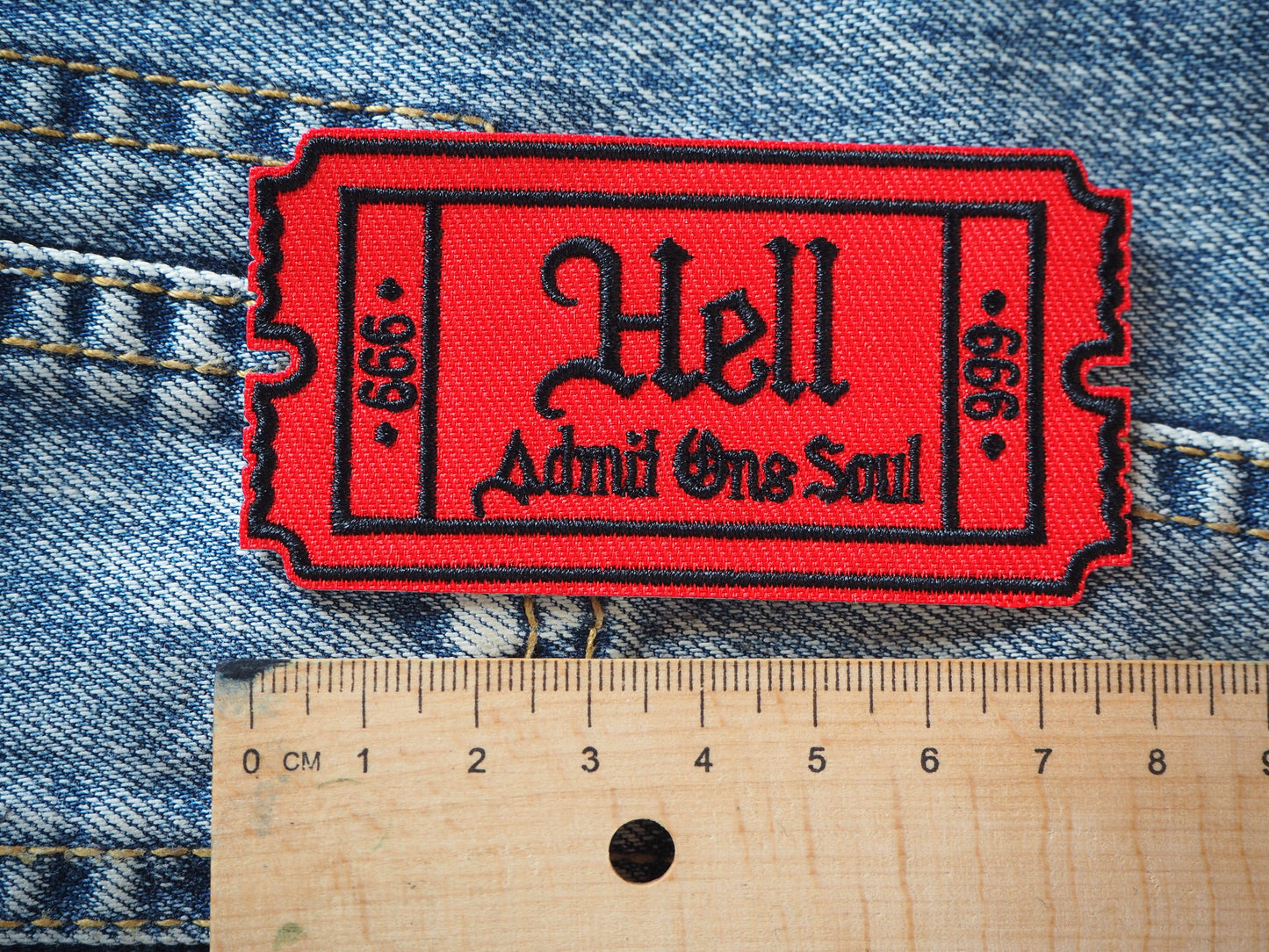 HELL 666 Ticket Embroidered patch