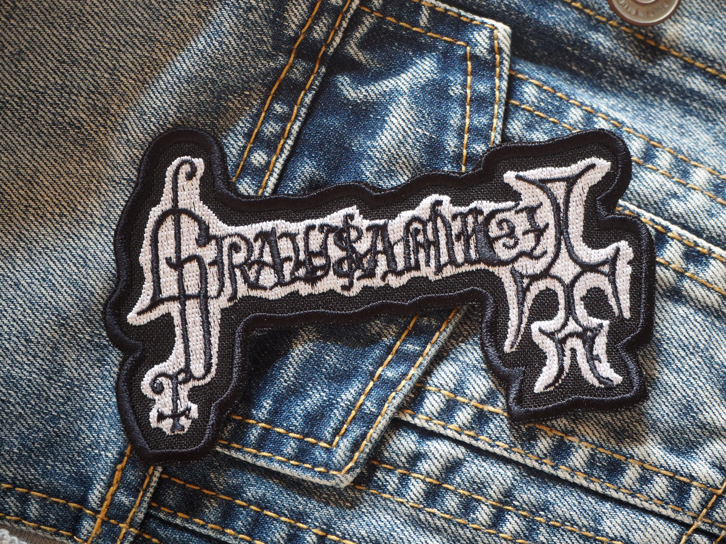Raw Black Metal Embroidered Patch