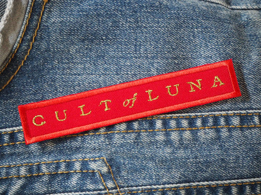 Post-Metal band Gold/Red Embroidered Patch