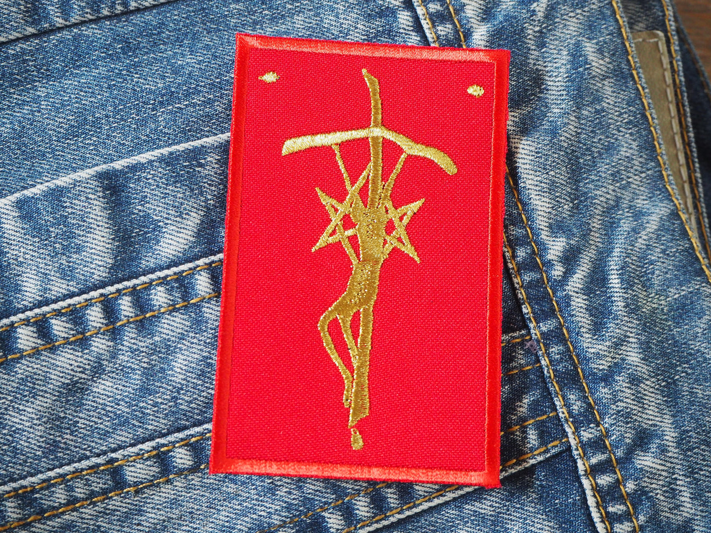 Current 93 Gold/Red Embroidered Patch