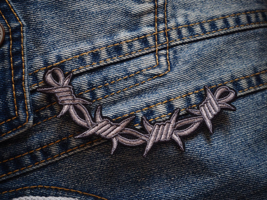 Barbed wire Embroidered patch