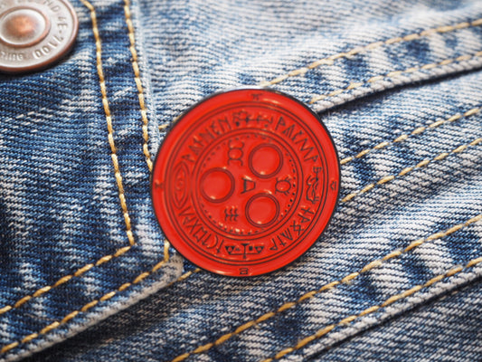 Silent Horror Sigil Enamel Metal Pin