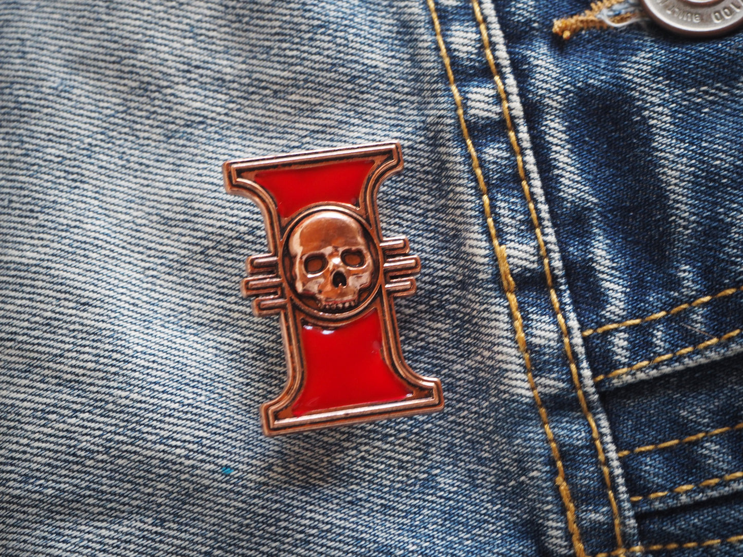 Skeleton Adeptus Enamel Metal Pin