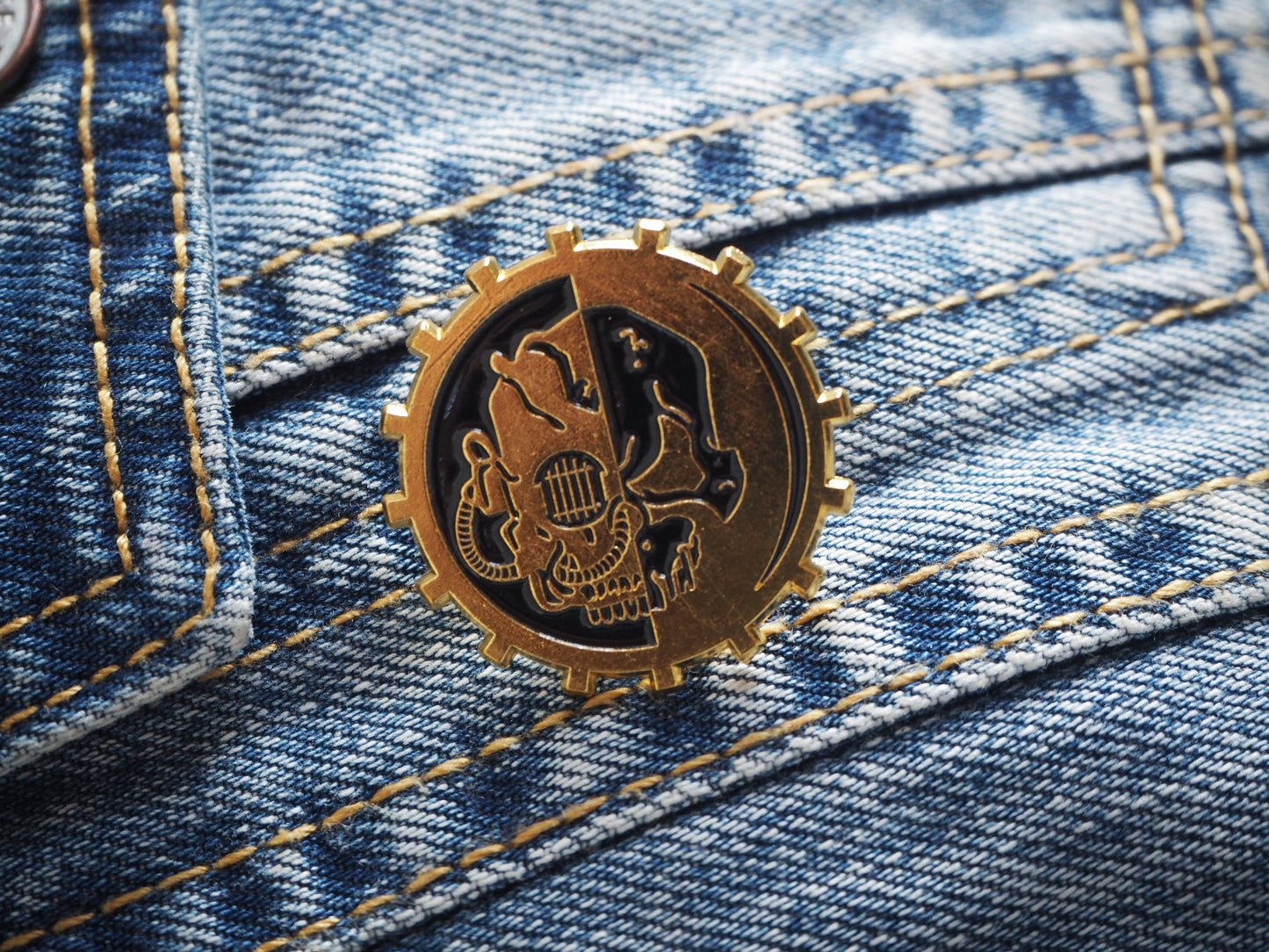 Skeleton Adeptus Enamel Metal Pin