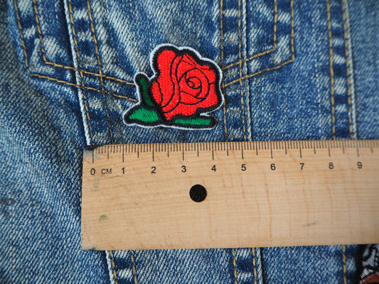 Flower Red Rose mini patch