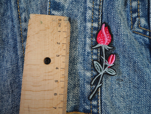 Red Rose Flower mini patch