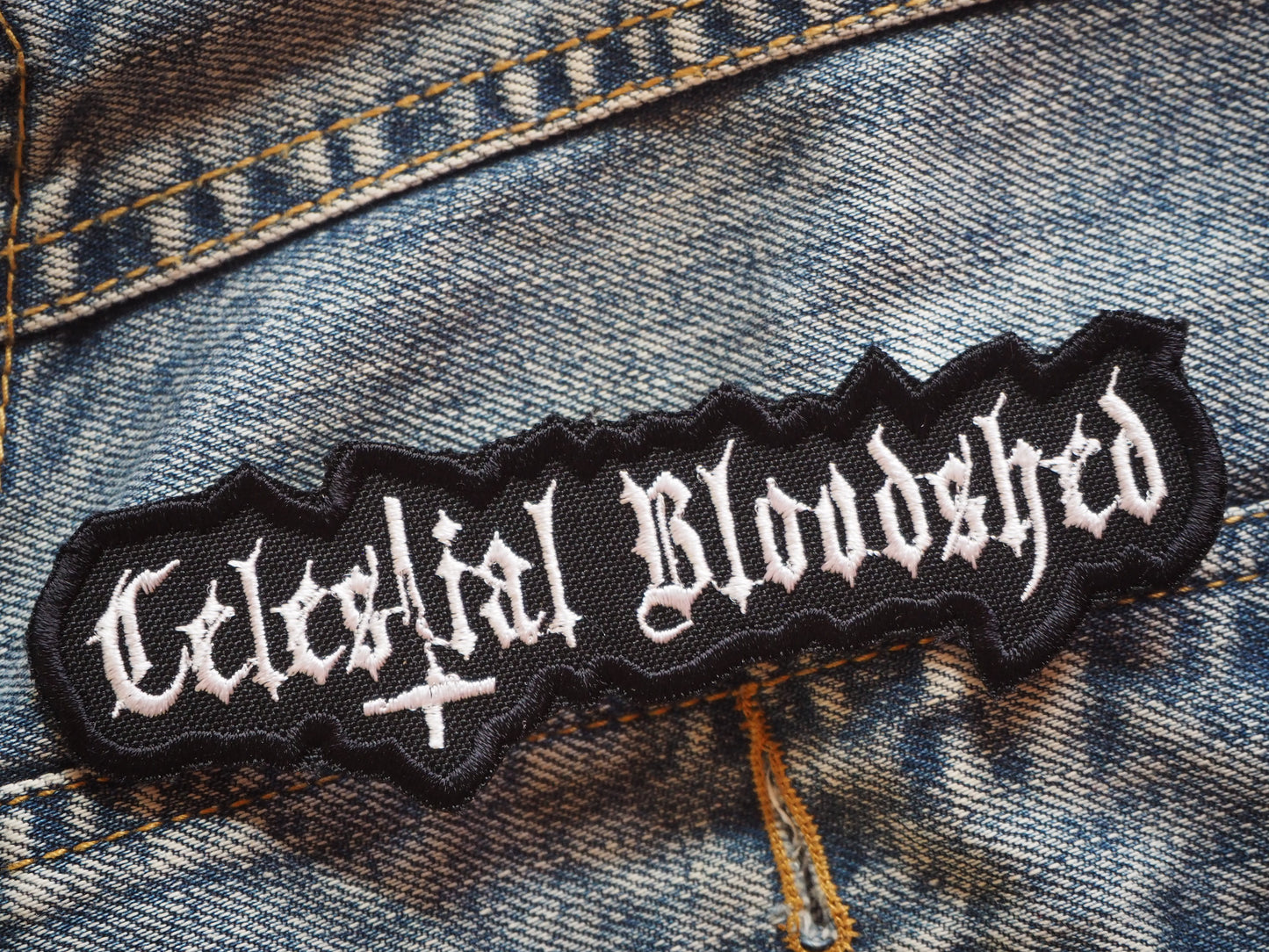 Celestial Bloodshed Black Metal Embroidered Patch