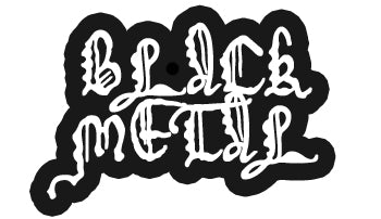 Black Metal shaped patch