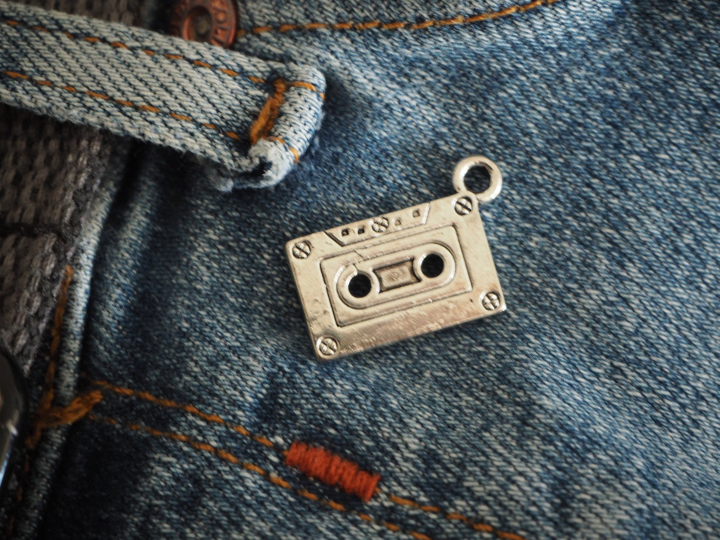 Audiocassette Metal Pendant