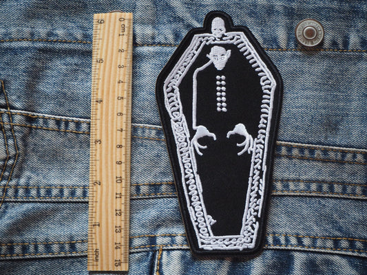 Horror Vampyric Black Metal Coffin Patch