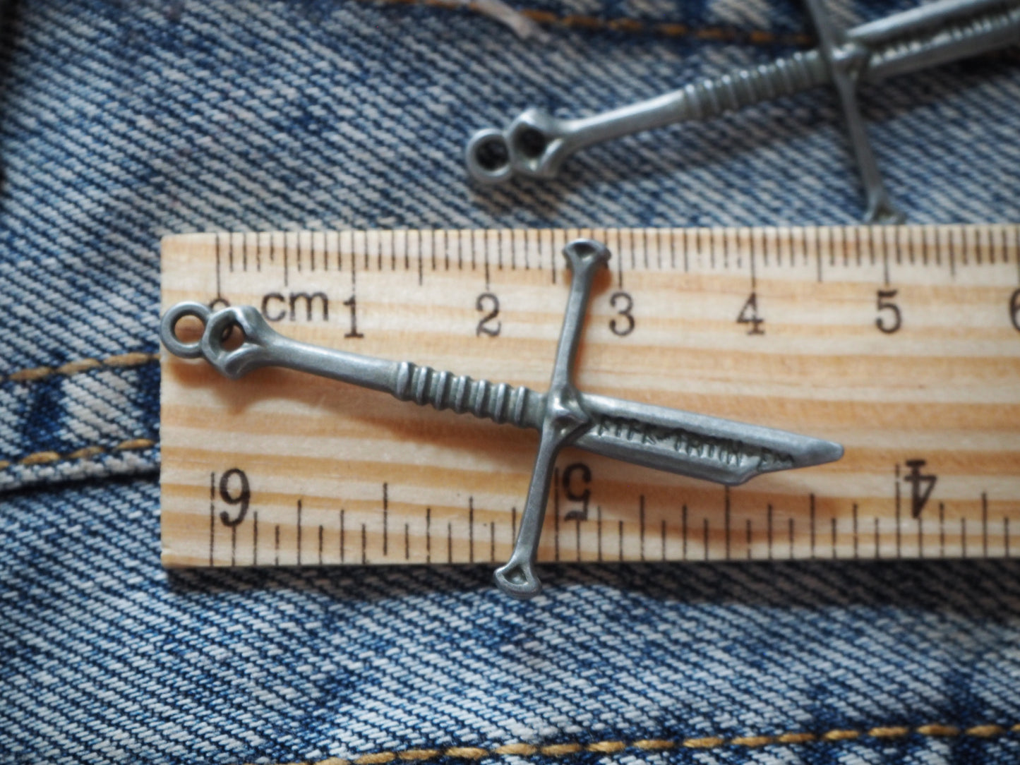 Medieval Sword Metal Pendant