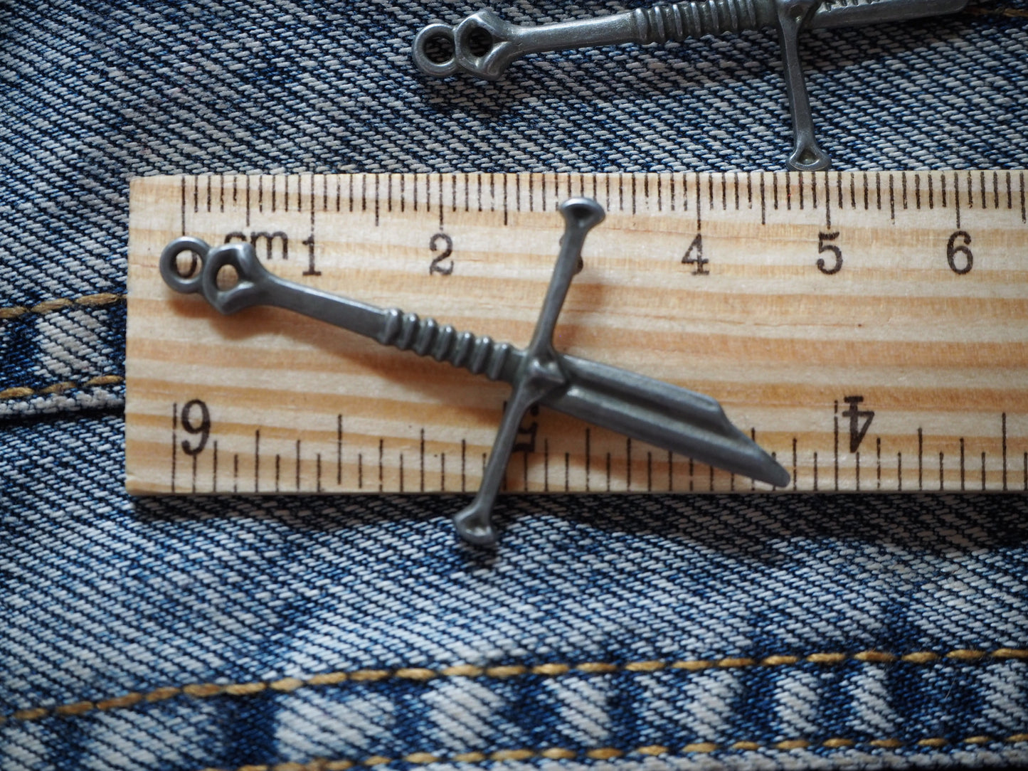 Medieval Sword Metal Pendant