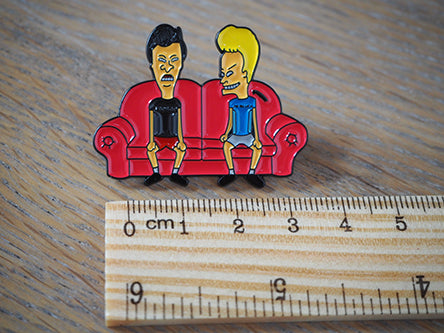 Funny Heavy Metal inspired patch & pin