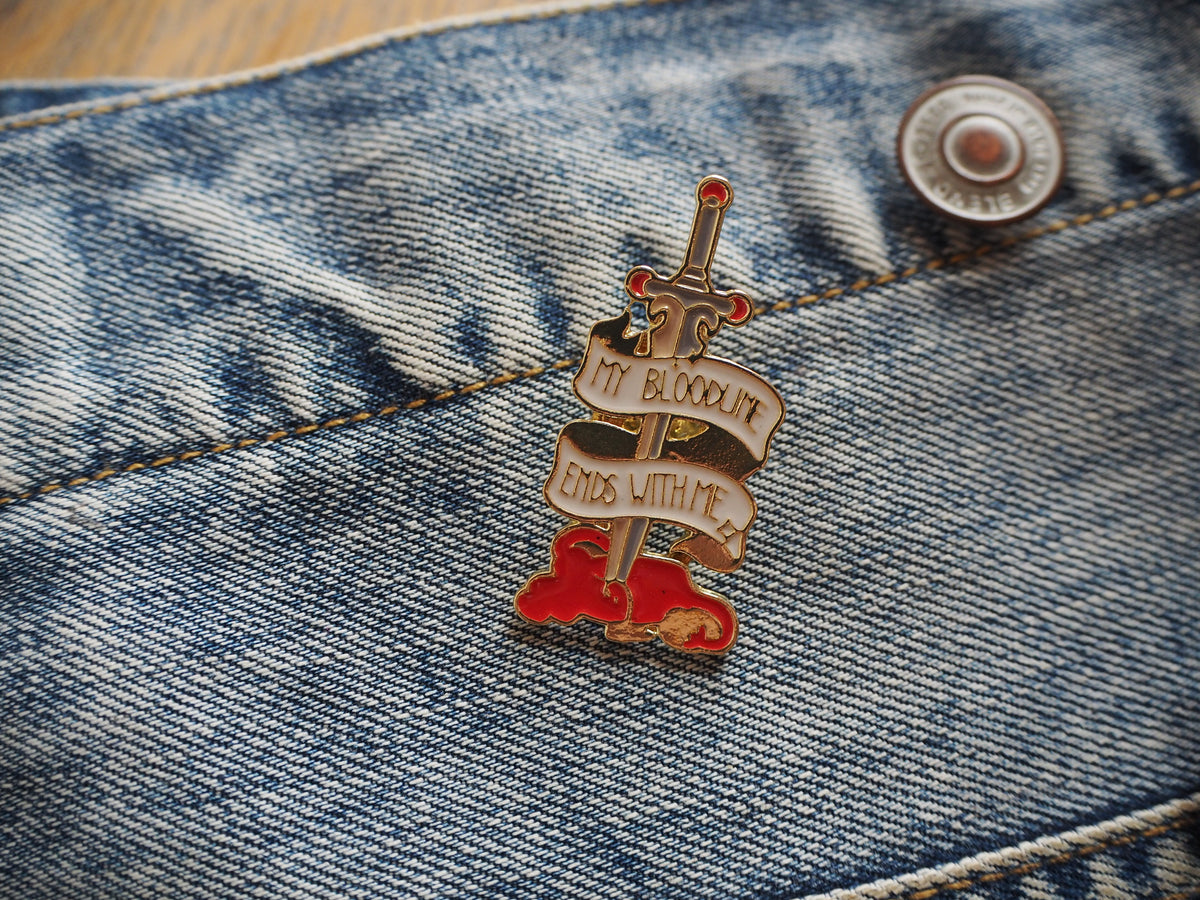 Medieval Fantasy Sword Enamel Metal Pin