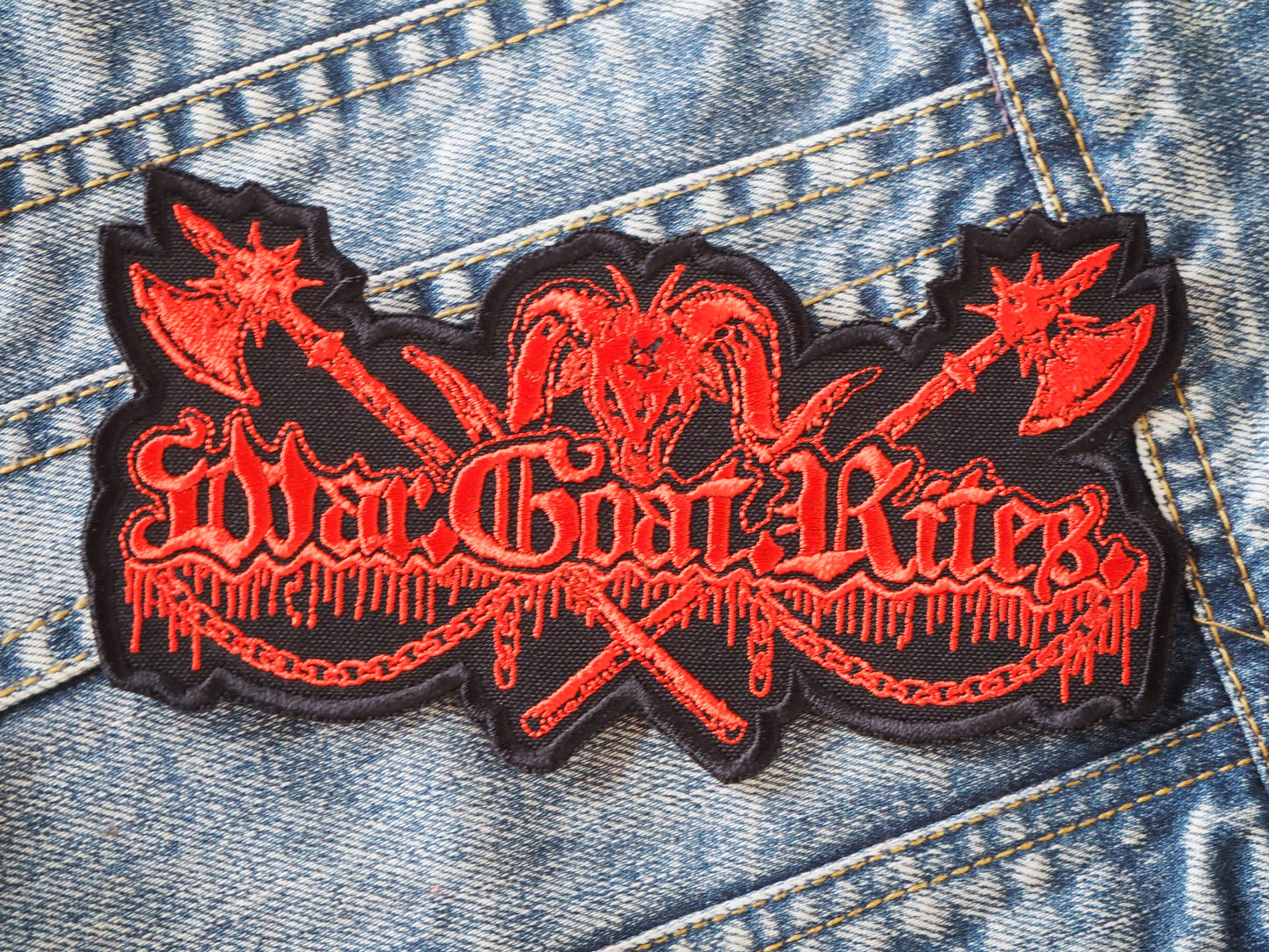 Goat Black Thrash Death Metal Embroidered Patches