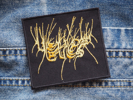 Yellow Eyes Black Death Metal Embroidered Patch