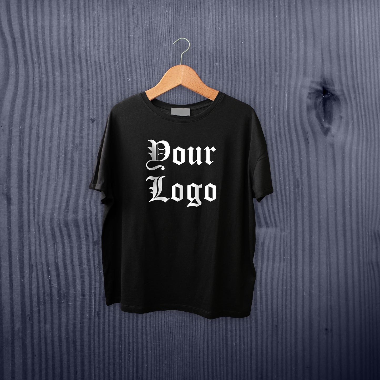 Custom Printed Black/White One-Sided T-Shirt With Your Logo – Personalized Merch