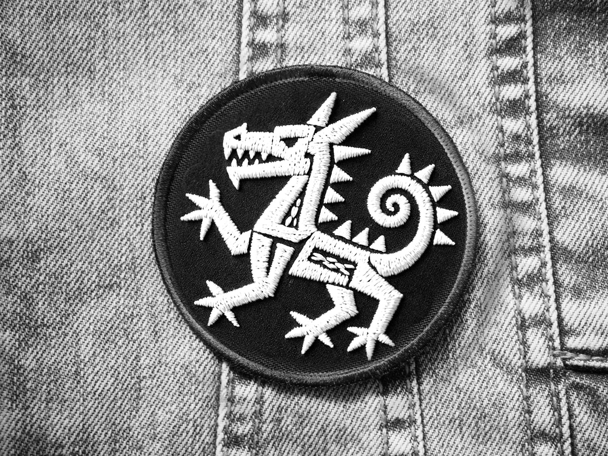 Fantasy Medieval Dragon Dungeon Synth Embroidered Patch