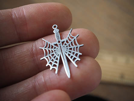 Medieval Fantasy Sword metal Pendant