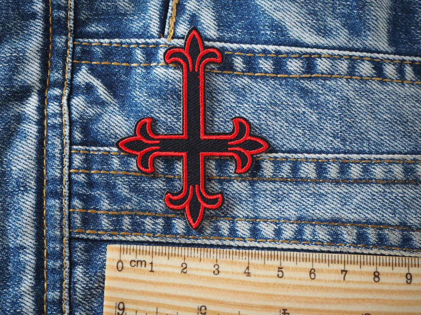 Inverted Gothic Cross Patch