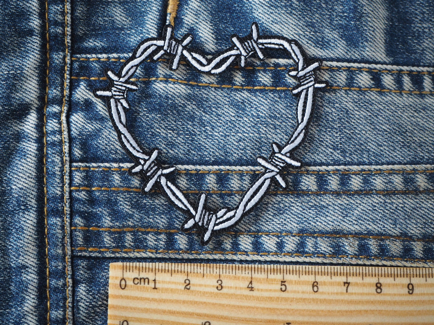 Barbed Wire Heart Patch