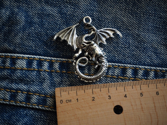 Dragon Dungeon Synth Mini Metal Pendant