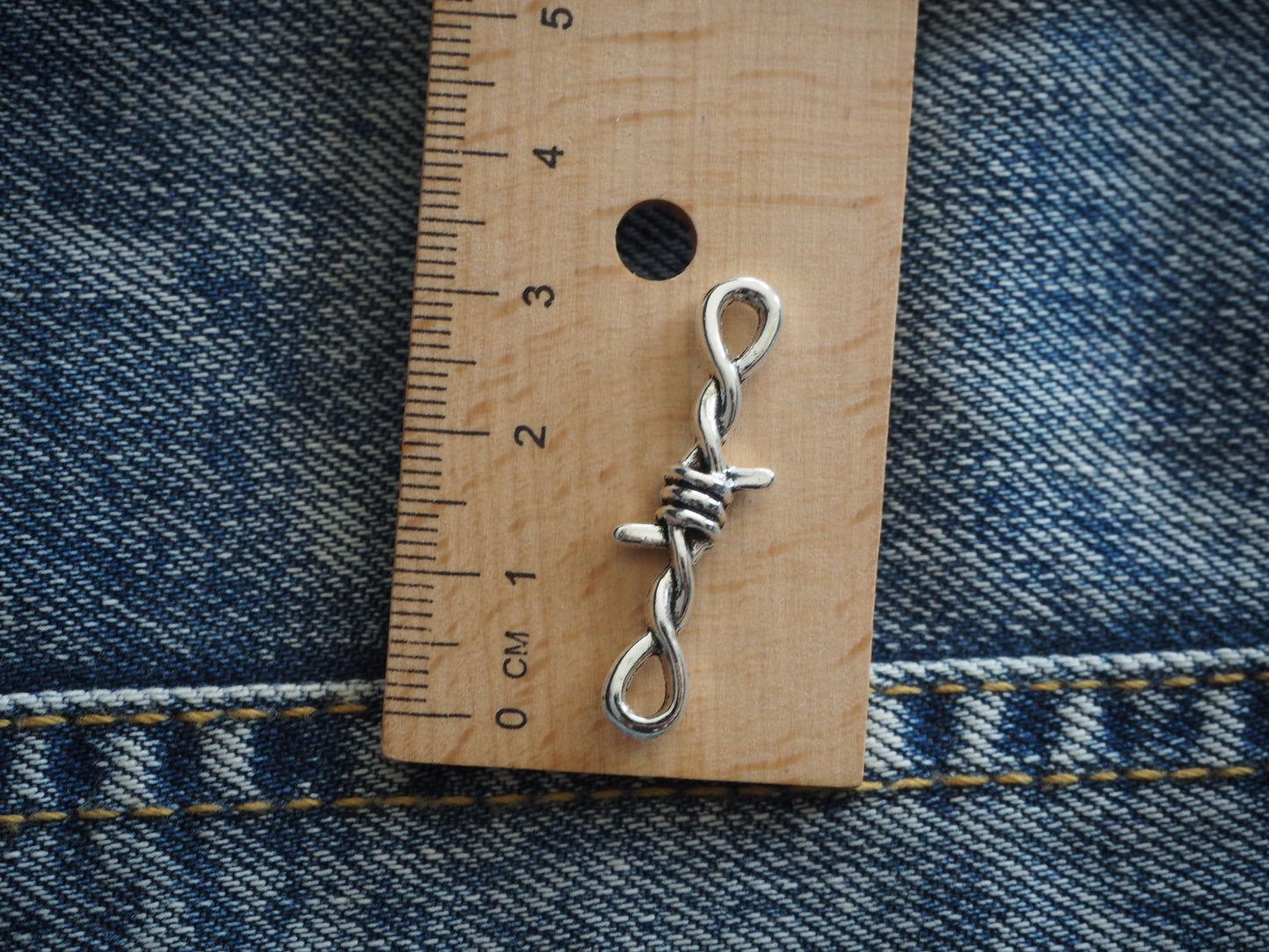 Barbed Wire Mini Metal Pendant