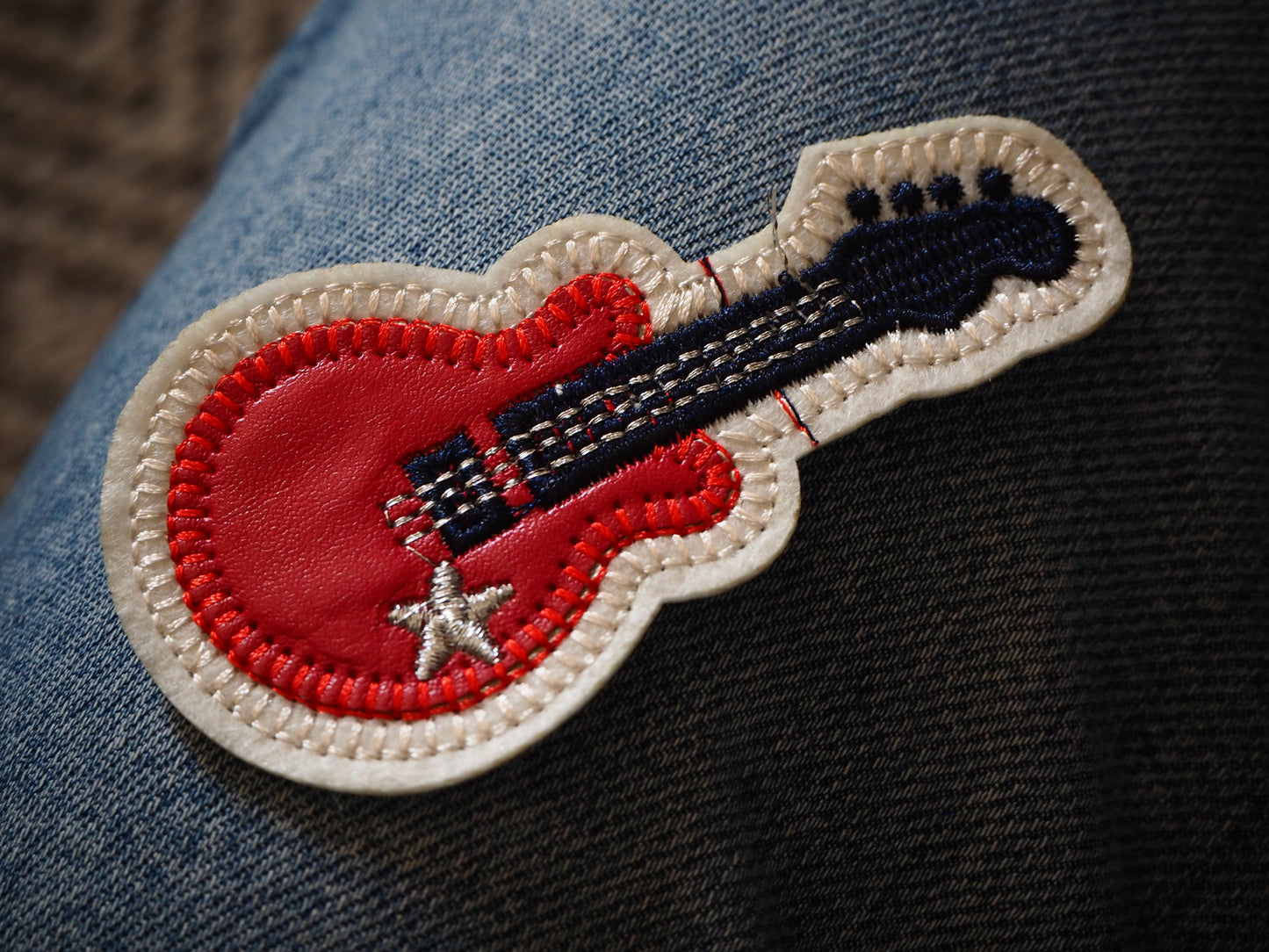 Guitar Patch (Leather & Silver elements)