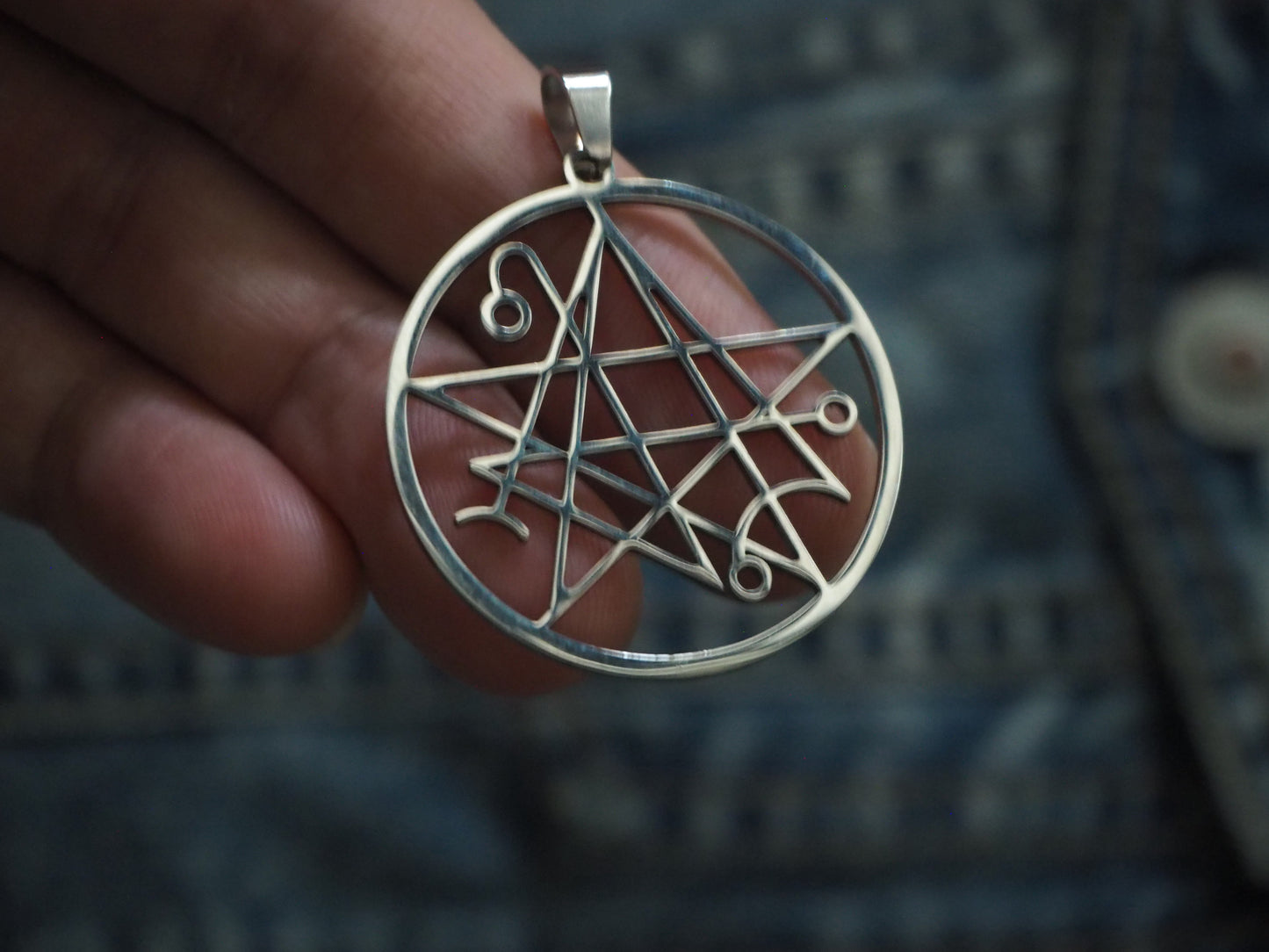 Necronomicon Occult Ctulhu Lovecraft Metal Pendant