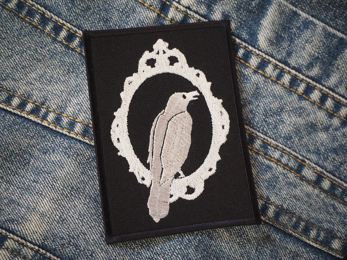Raven Mirror Gothic Symbol Embroidered Patch