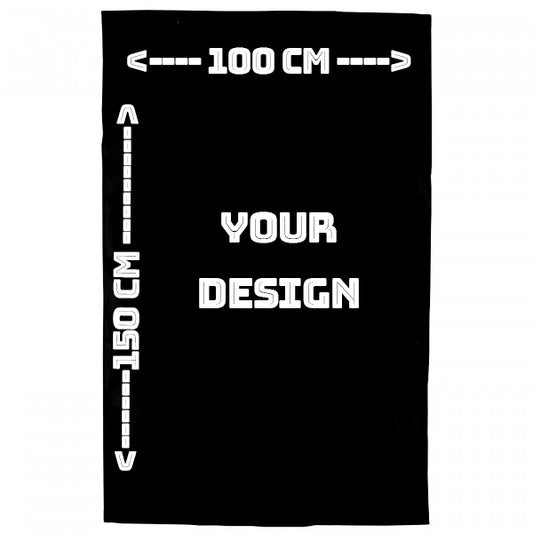 CUSTOM PRINTED BLACK/WHITE FLAG (100x150 cm)