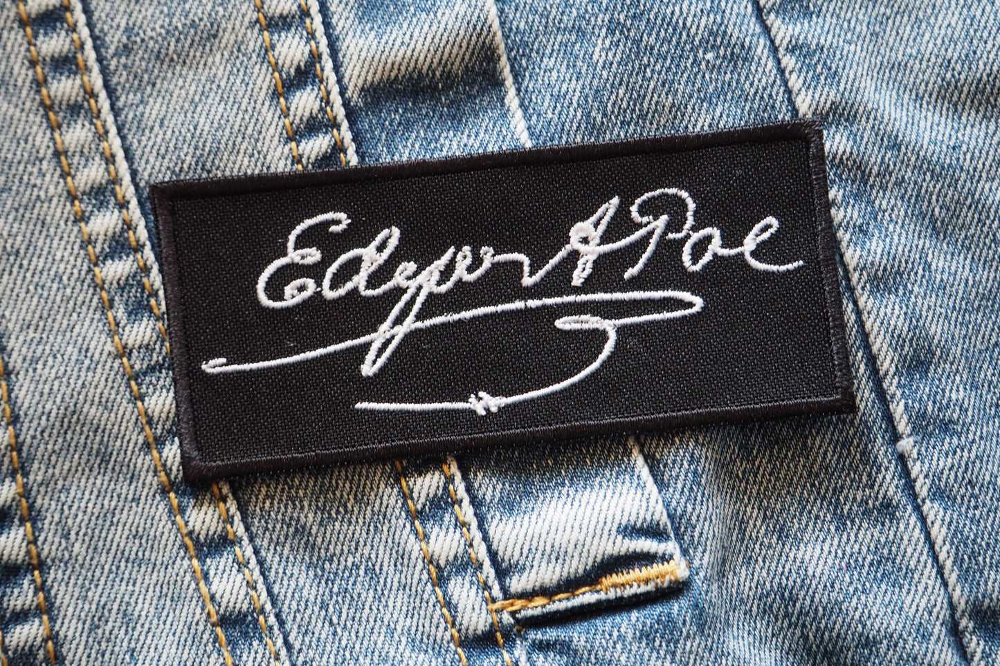 Edgar Allan Poe Signature Embroidered Patch