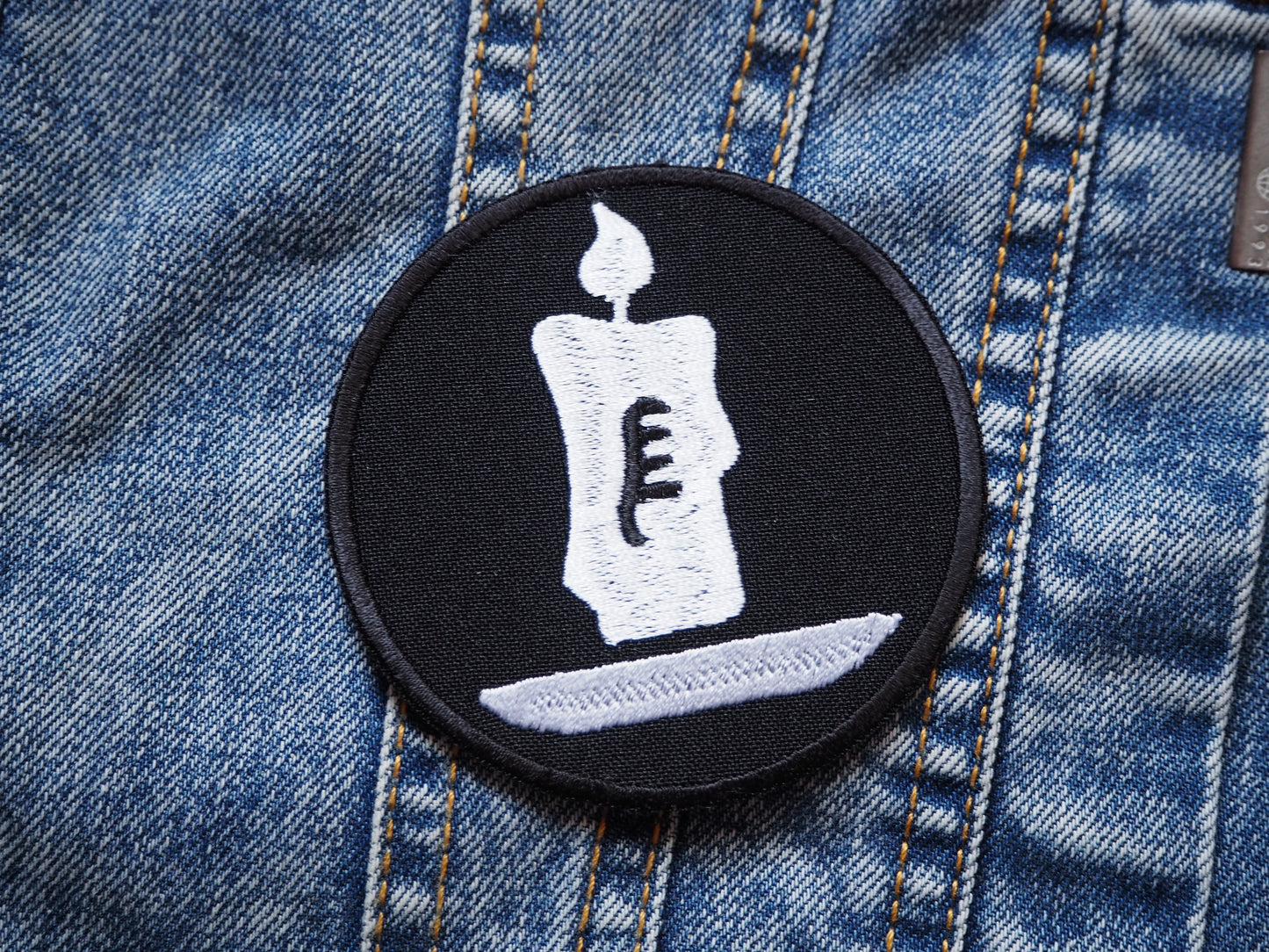 Funeral Candle Embroidered Patch