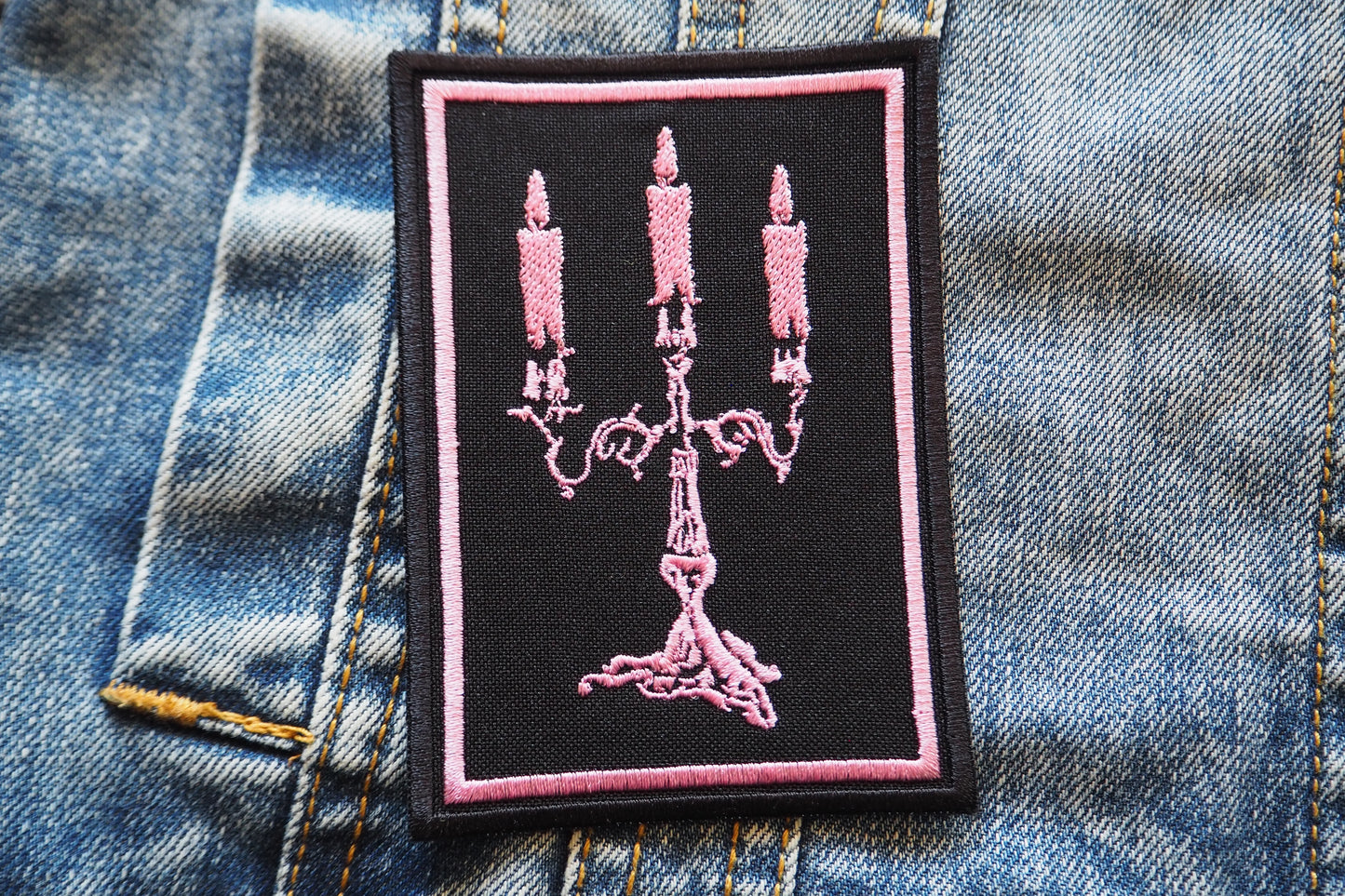 Raw Black Metal Funeral Candle Gothic Occult Patch