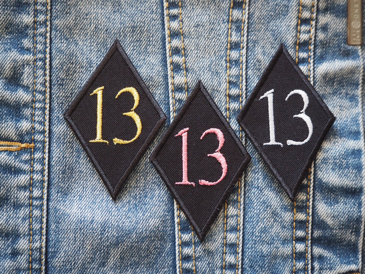 Number 13 Embroidered Patch