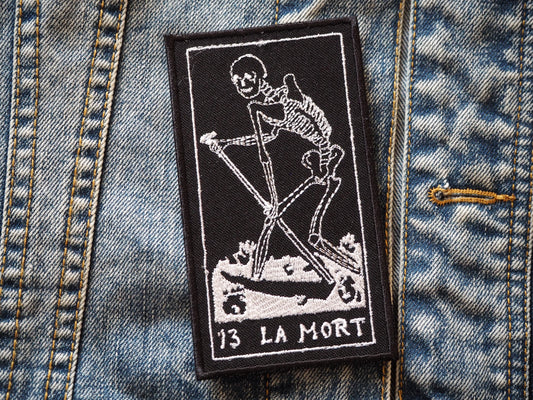 La Mort Tarot Death Medieval Magic Devil Embroidered Patch