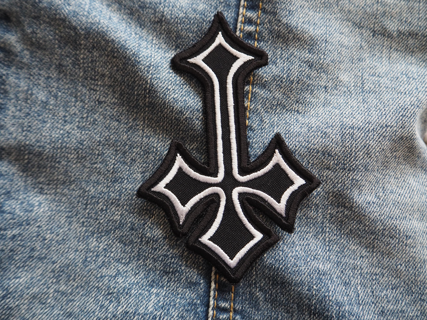 Inverted Gothic Cross Patch